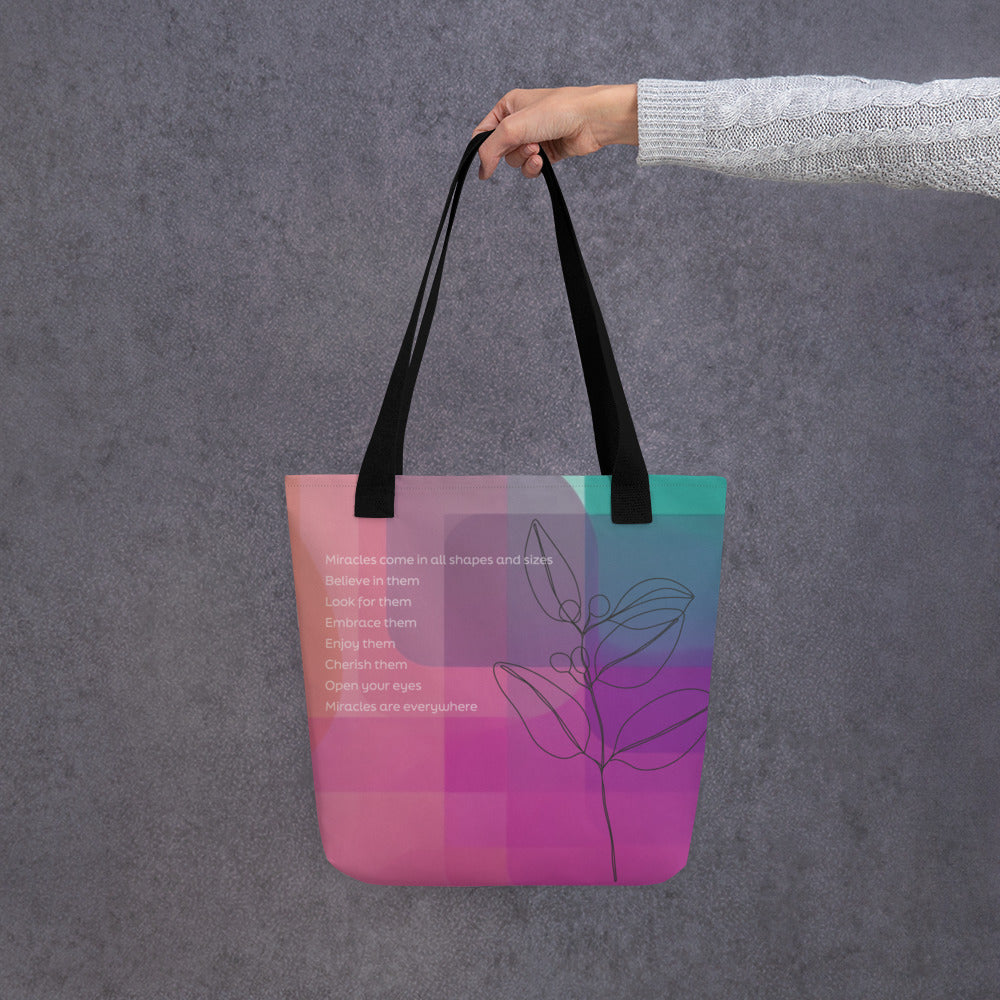 &quot;Miracles Are Everywhere&quot; Tote bag